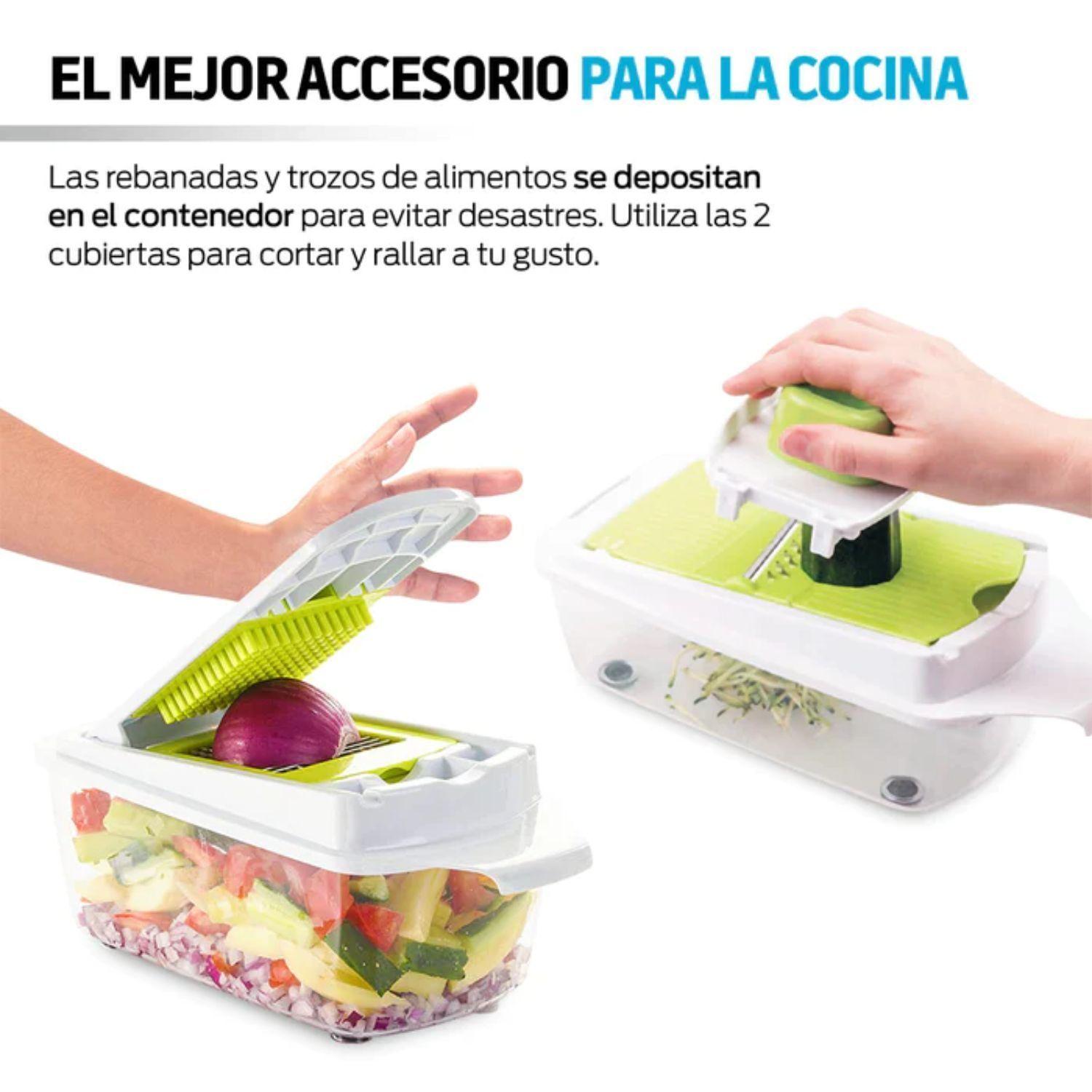 Mandolina 8 En 1 Rallador Picador Cortador Acero Inoxidable-3