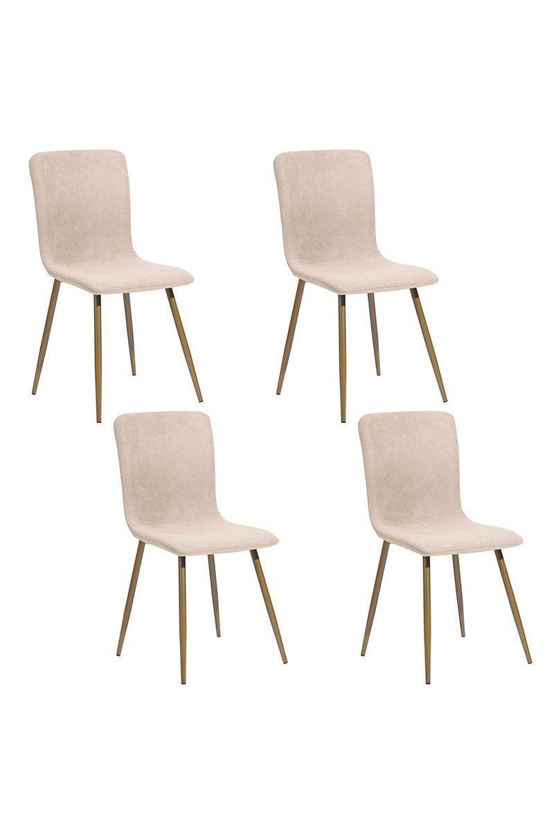 Pack 4 Sillas Comedor Sitial Gold Juliet Beige-0