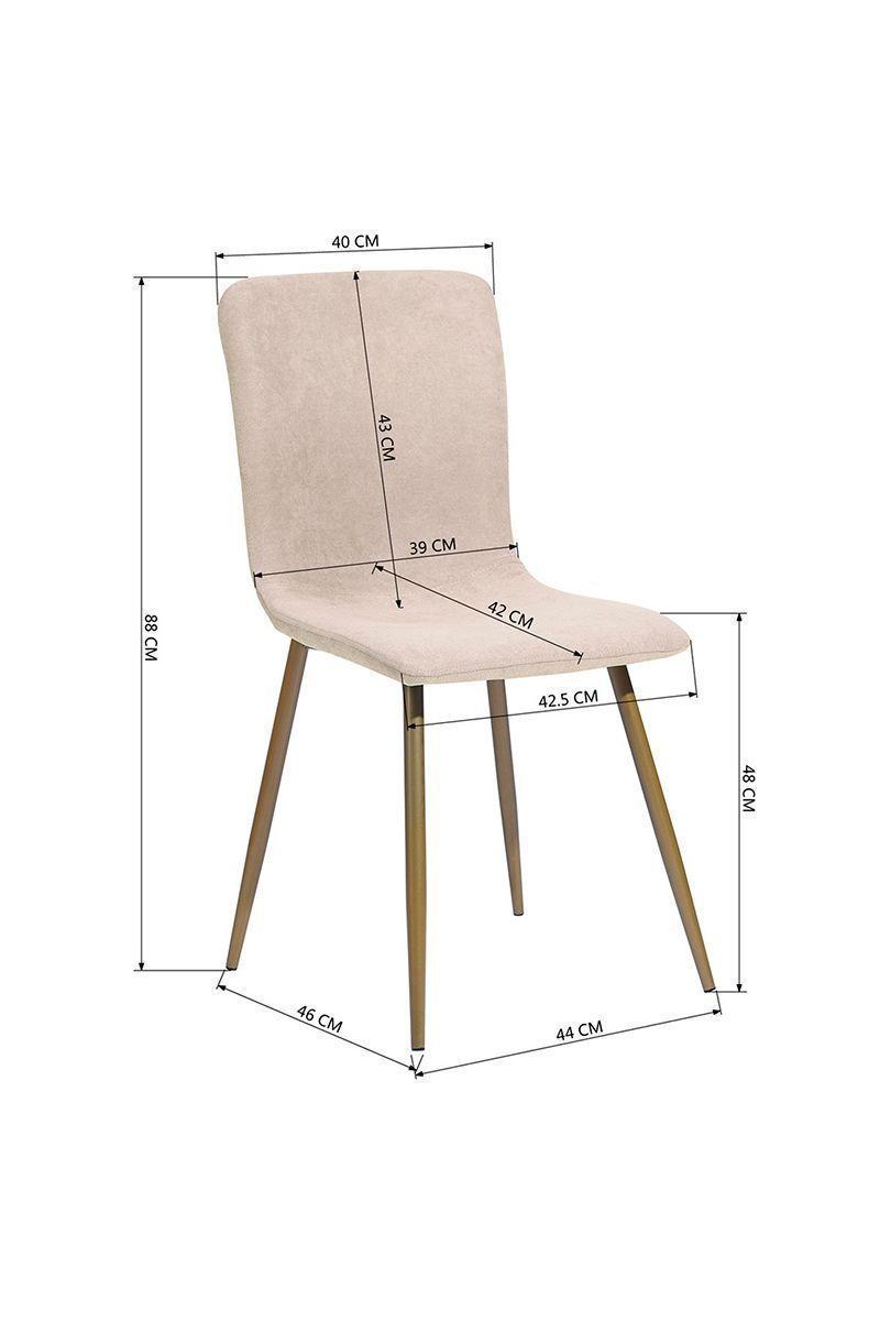 Pack 4 Sillas Comedor Sitial Gold Juliet Beige-2