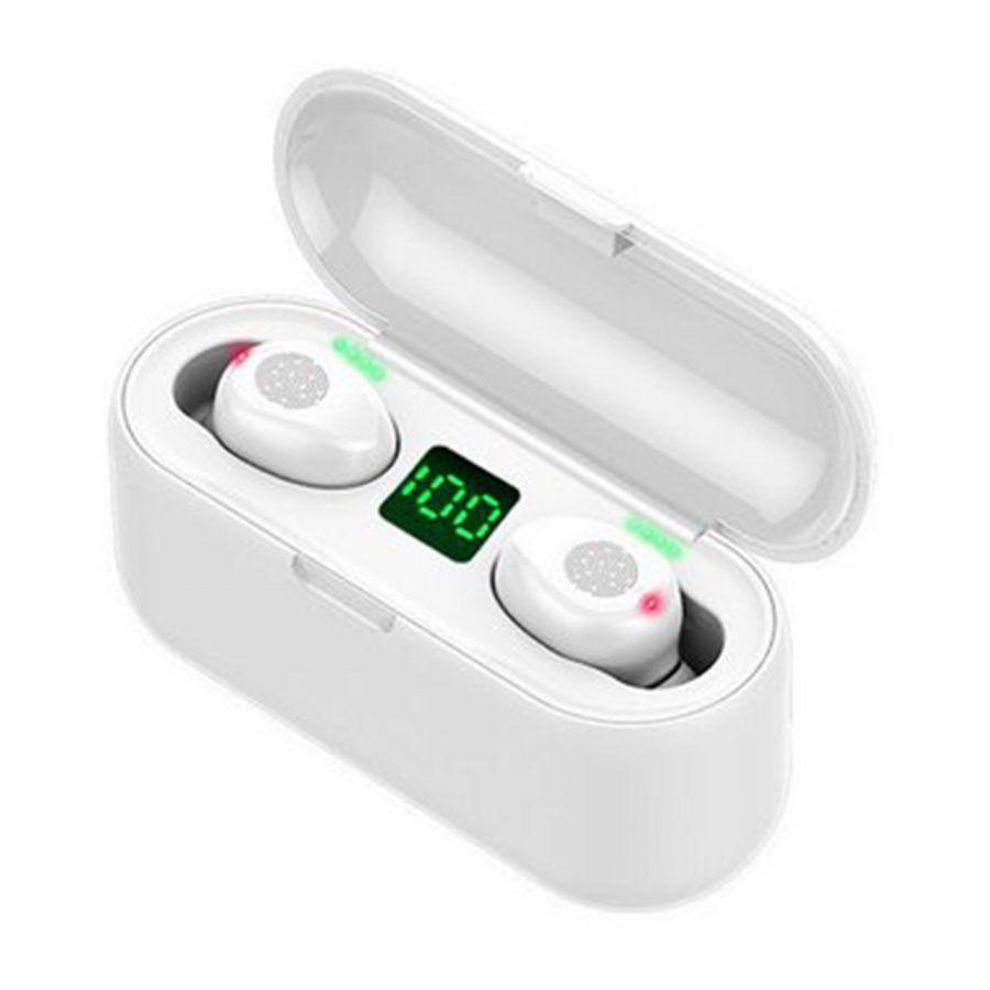 Audifono Inalambrico F9 Con Bluetooth Blanco-1