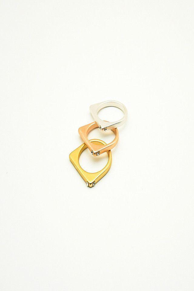 Set Anillos Tricolor Plateado i-D-0
