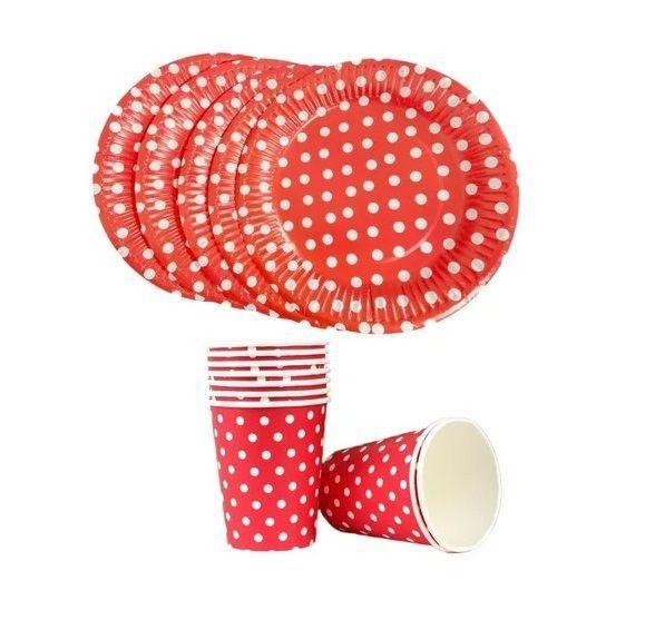 X20 Cumpleaños Servilleta Desechables Platos Vaso Rojo 23cm-0
