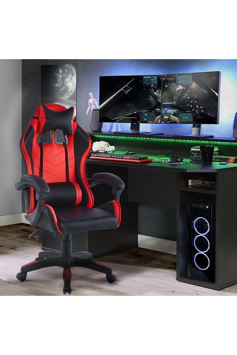 Silla Gamer con Altura Ajustable Rojo-1