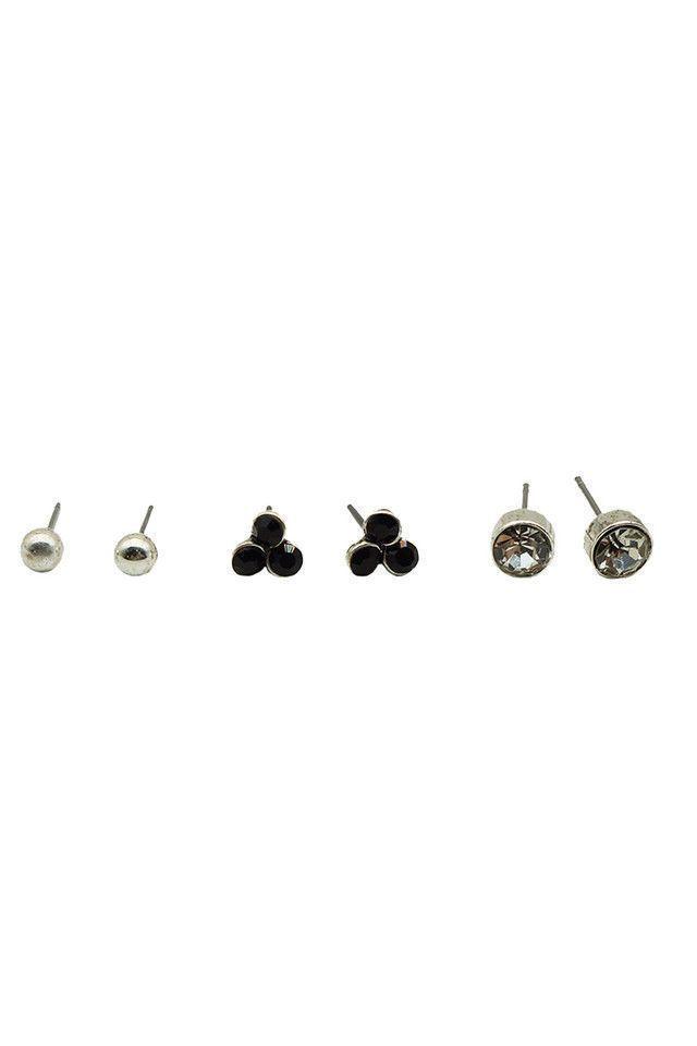 Aros Set Plateados Black Nitro Trilogia Humana-0
