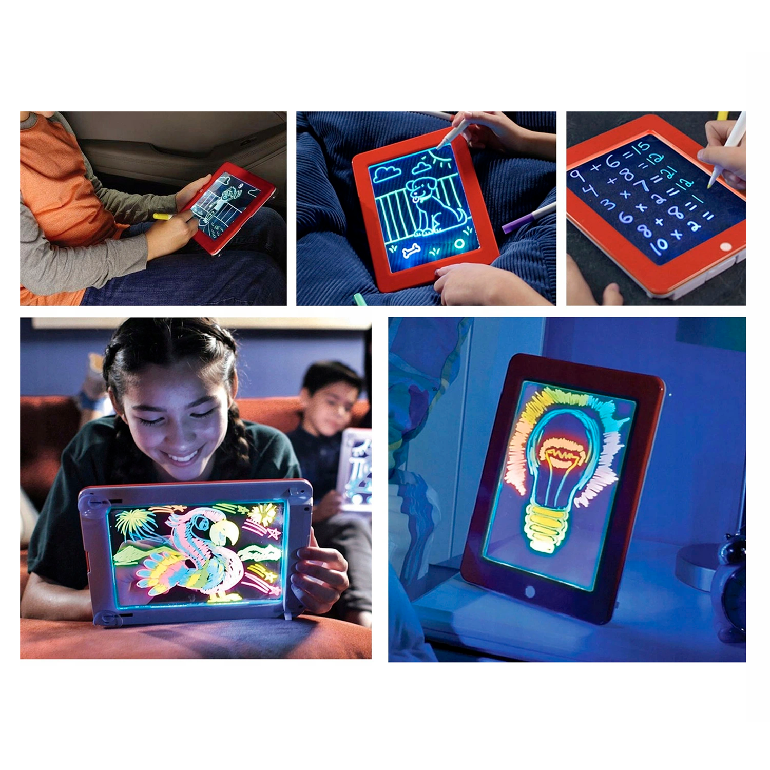 Pizarra Luminosa Mágica Luz Led + Plumones-3