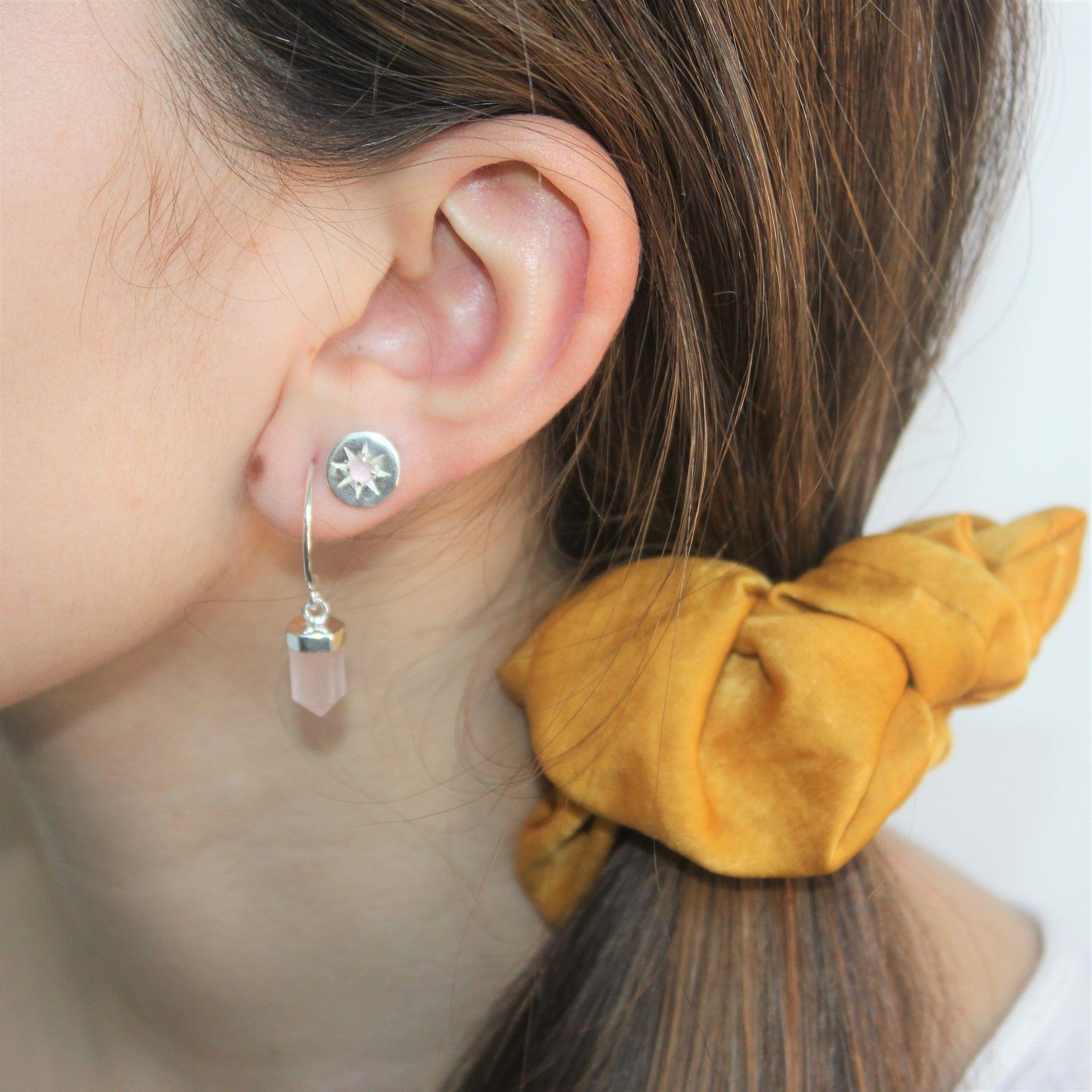 Aros Sol Onix Plata Philippa Joyas-1