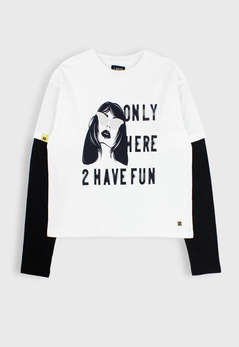 Polera teens niña estampada freed 533-0