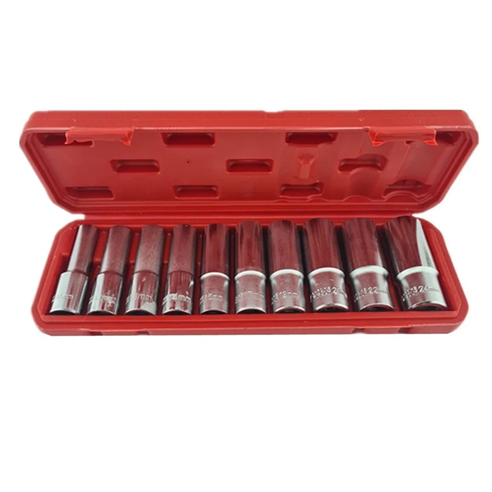 Set De Dados Largos Poligonales 1/2 10 Piezas-1
