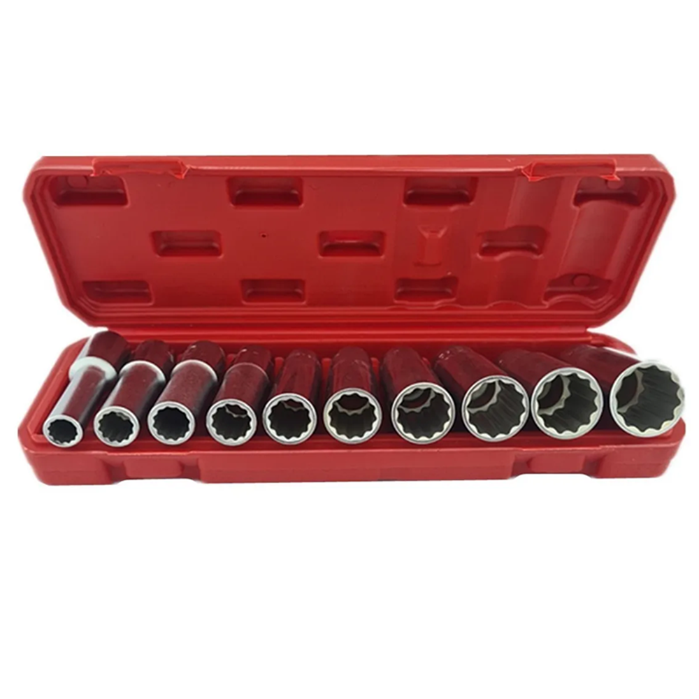 Set De Dados Largos Poligonales 1/2 10 Piezas-0