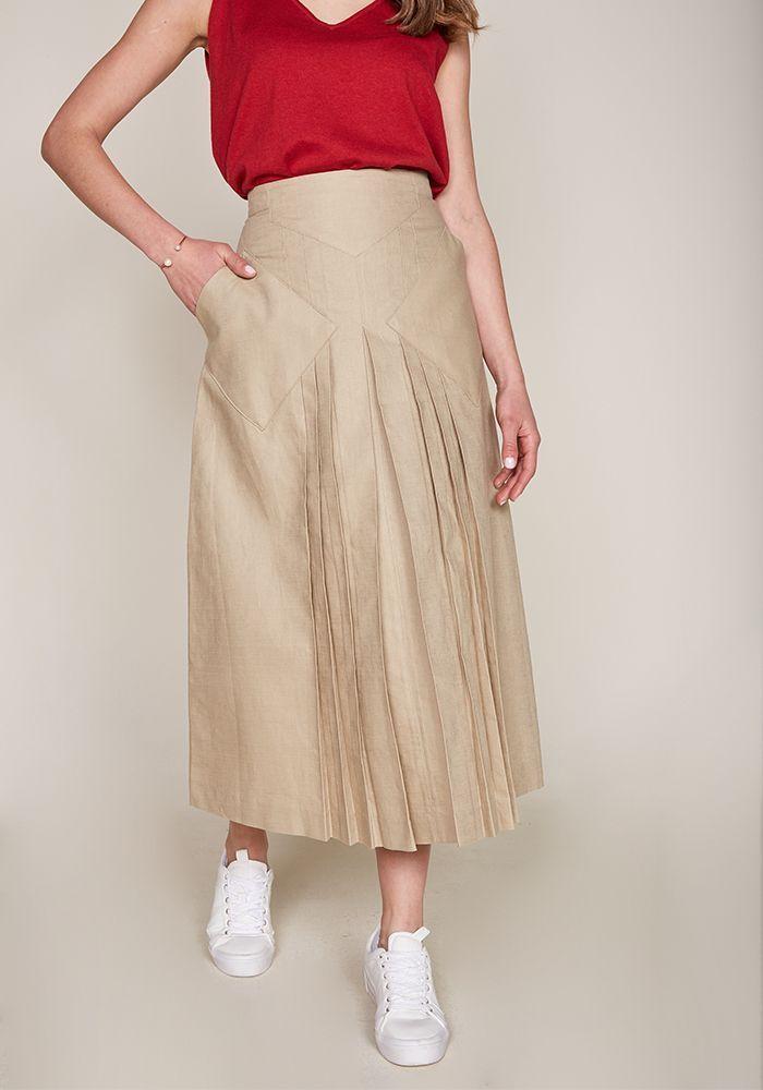 Falda Lidia Natural -5