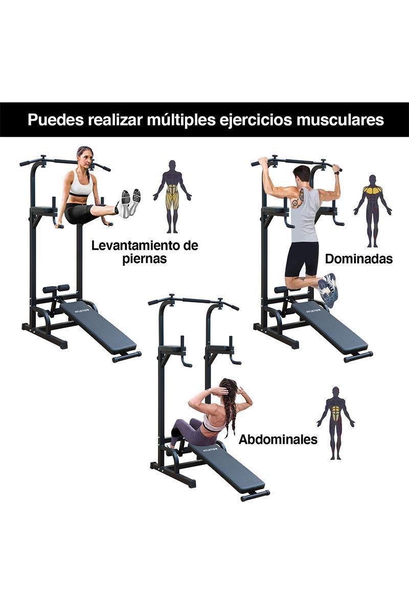 Estación Multifuncional Barras Dominadas Pro Negro-4