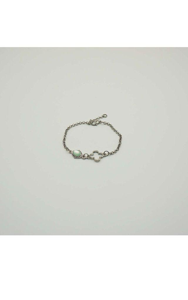 Pulsera Blanda Trébol Plateada i-D-0