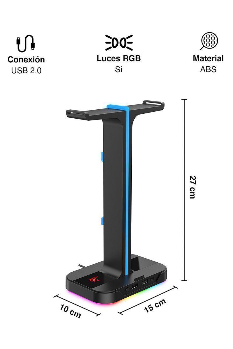 Soporte de Audífonos Gamer RGB TH650 Negro-2