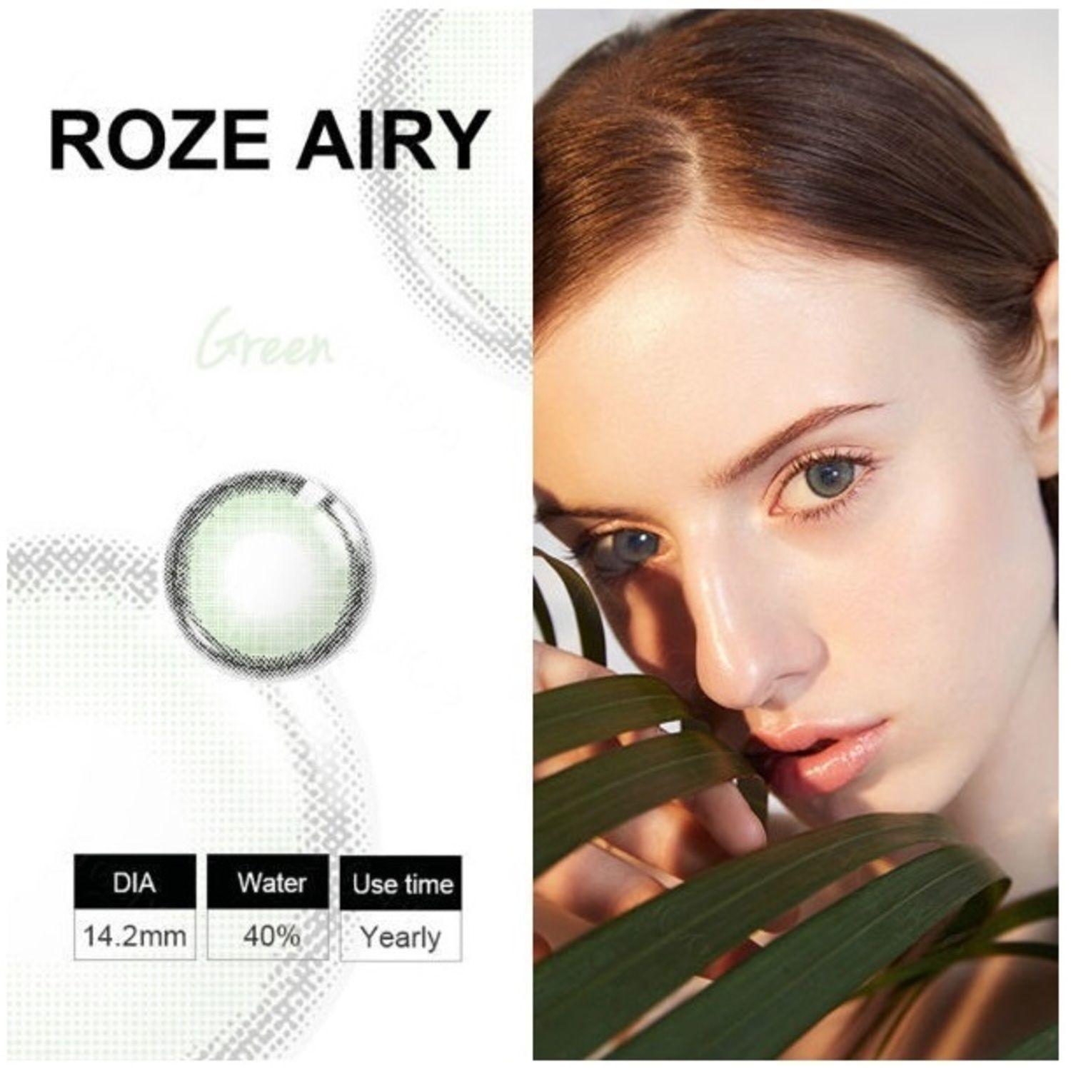 Par De Lentes De Contacto Línea Roze Airy Color Verde-1