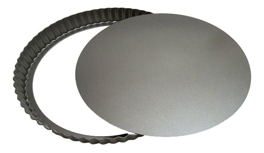 Molde Redondo Desmontable antiadherente Tartas Quiches 24cm-0