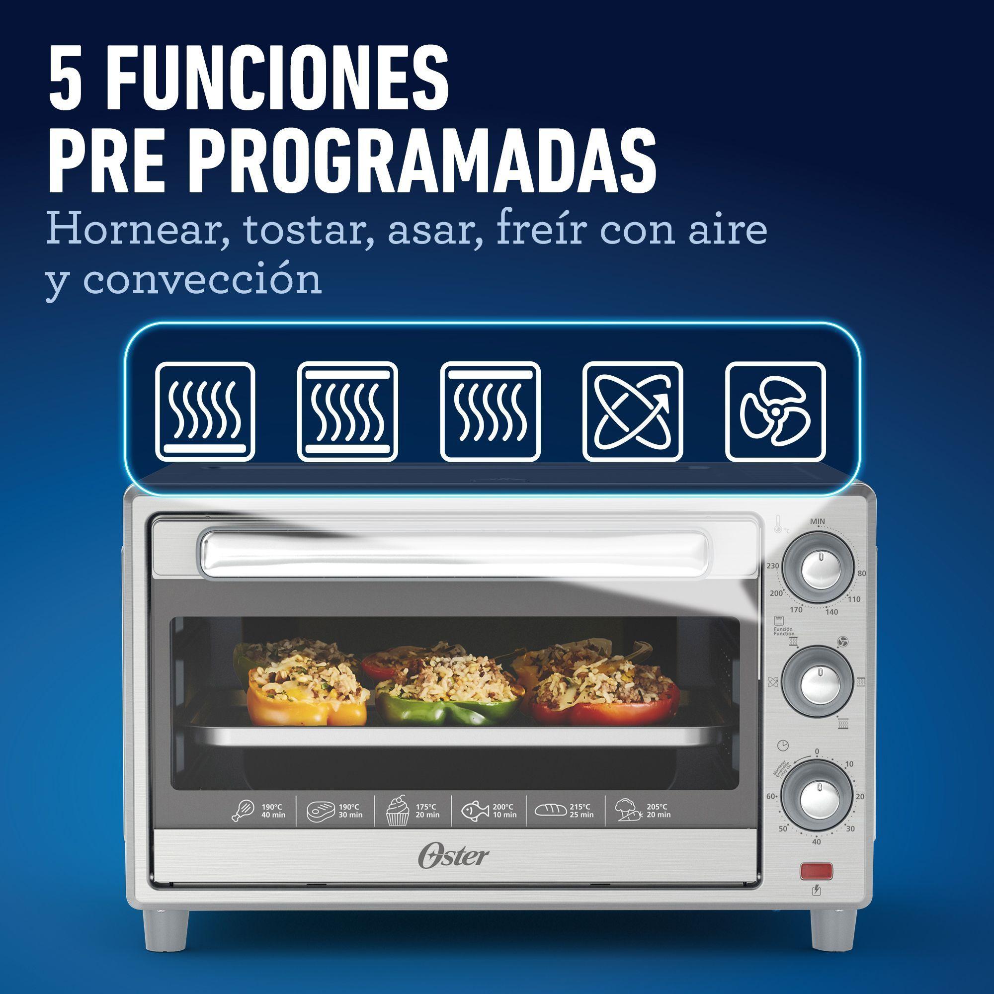 Horno con freidora de aire Oster® de 25 lt TSSTTVLS25-4