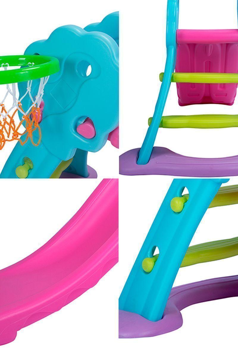 Resbalín Infantil con Aro de Básquetbol Verde-4