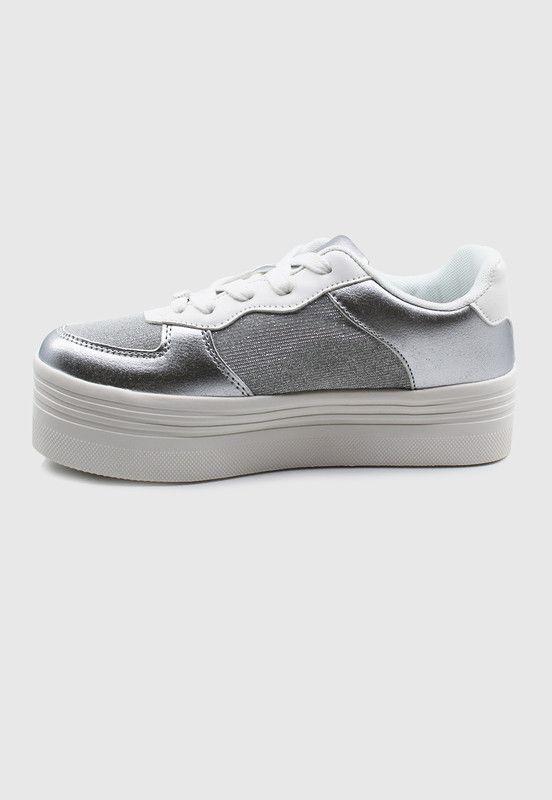 Zapatilla mujer CY10510 plateada Stylo -3