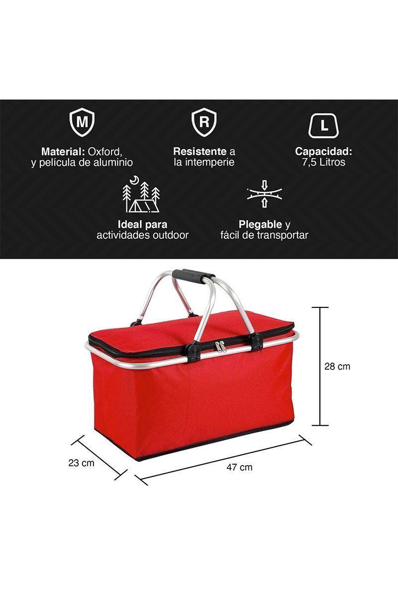 Cooler Bolso Plegable Rojo-2