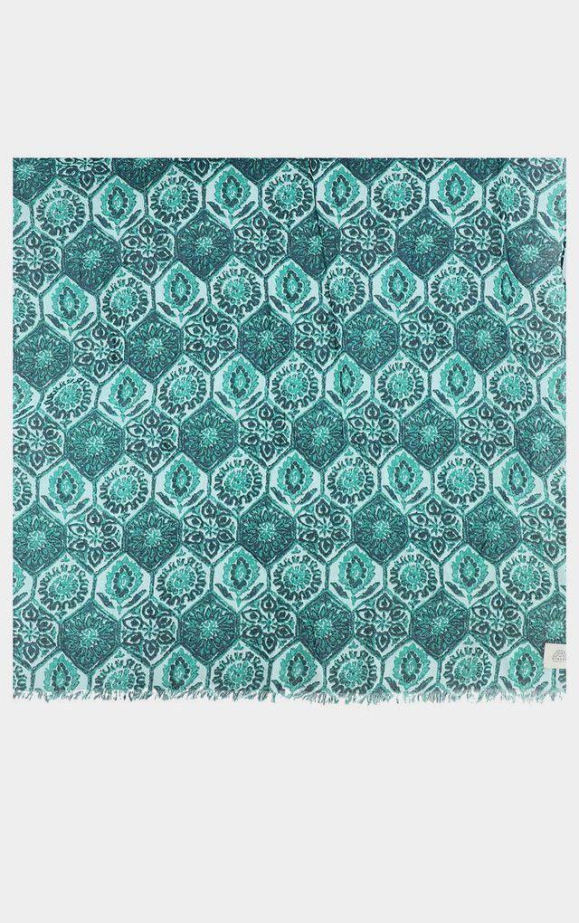 Pañuelo Estampado Azulejos Azul  Humana-1