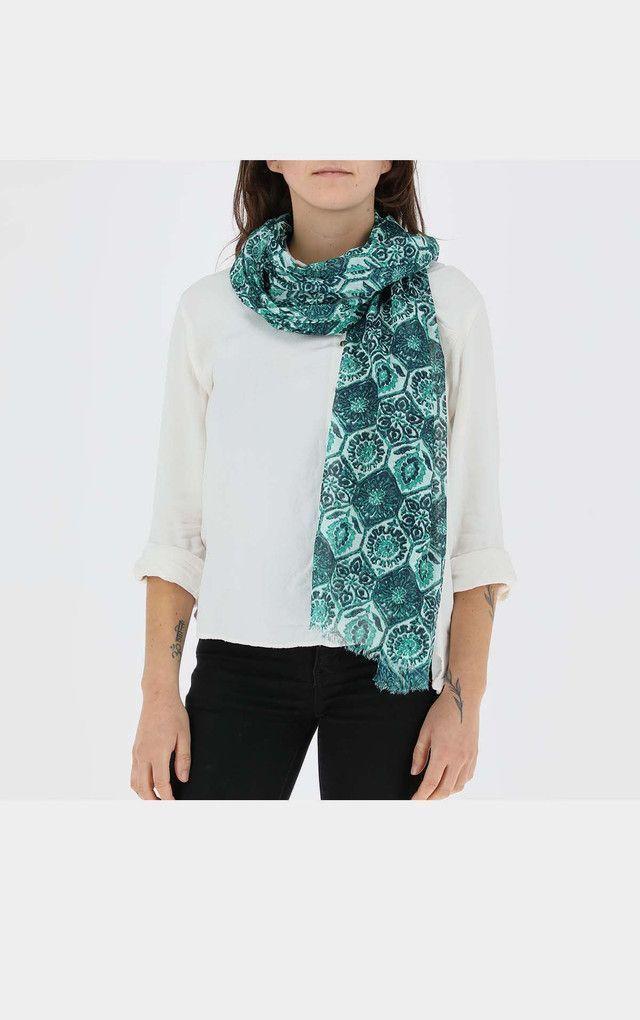 Pañuelo Estampado Azulejos Azul  Humana-2