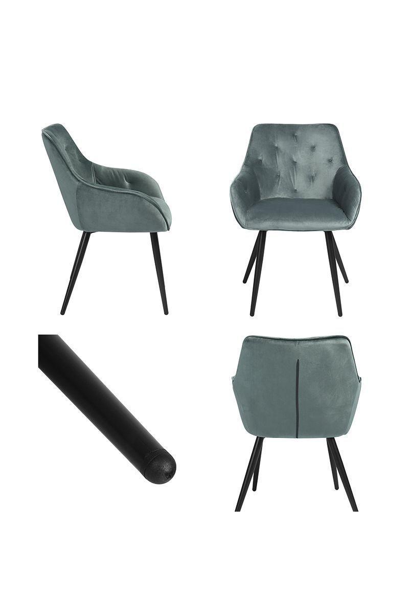 Pack 2 Sitial Chandler De Terciopelo Verde-4