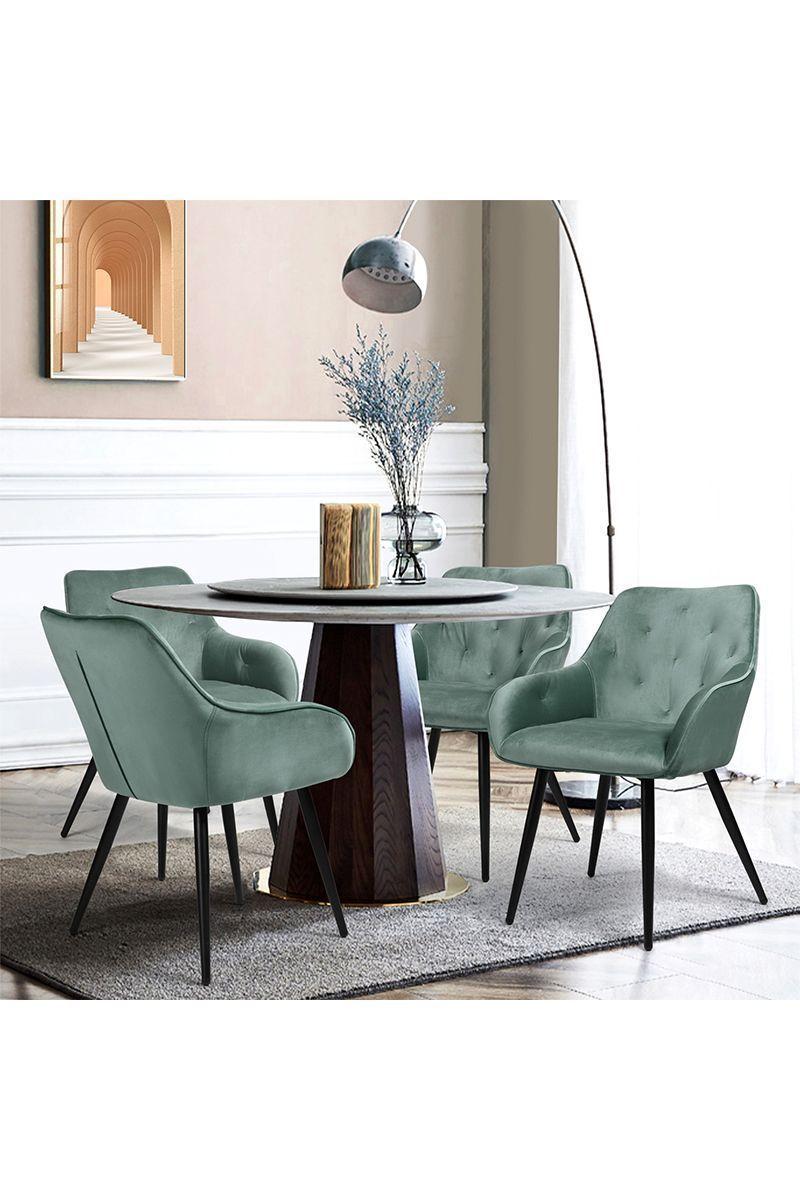 Pack 2 Sitial Chandler De Terciopelo Verde-5