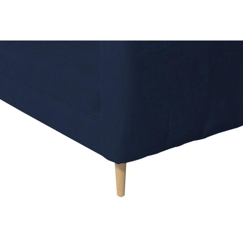 Sofá Lynette Chenille Tipo Lino Azul 3 Cuerpos-2