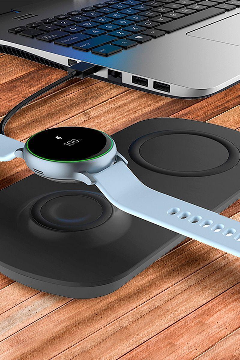 Cargador Inalámbrico 2en1 15W Samsung Apple Huawei-5