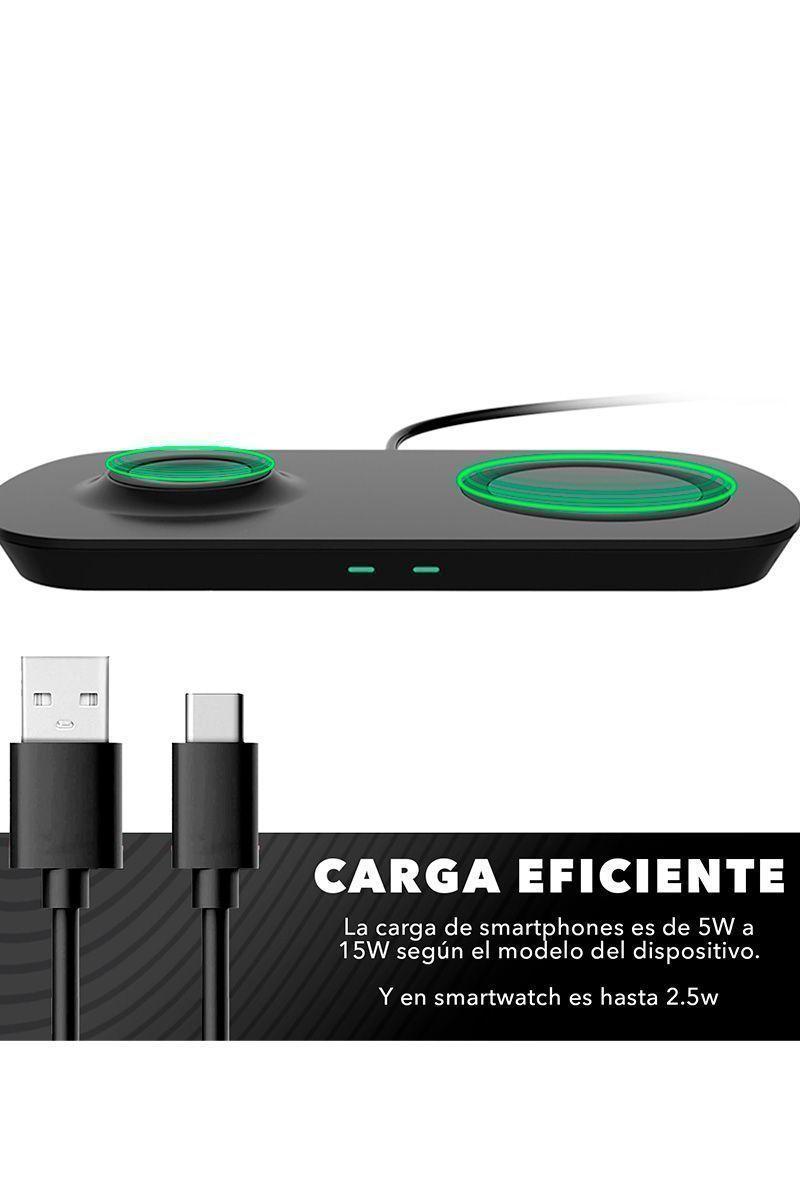 Cargador Inalámbrico 2en1 15W Samsung Apple Huawei-4