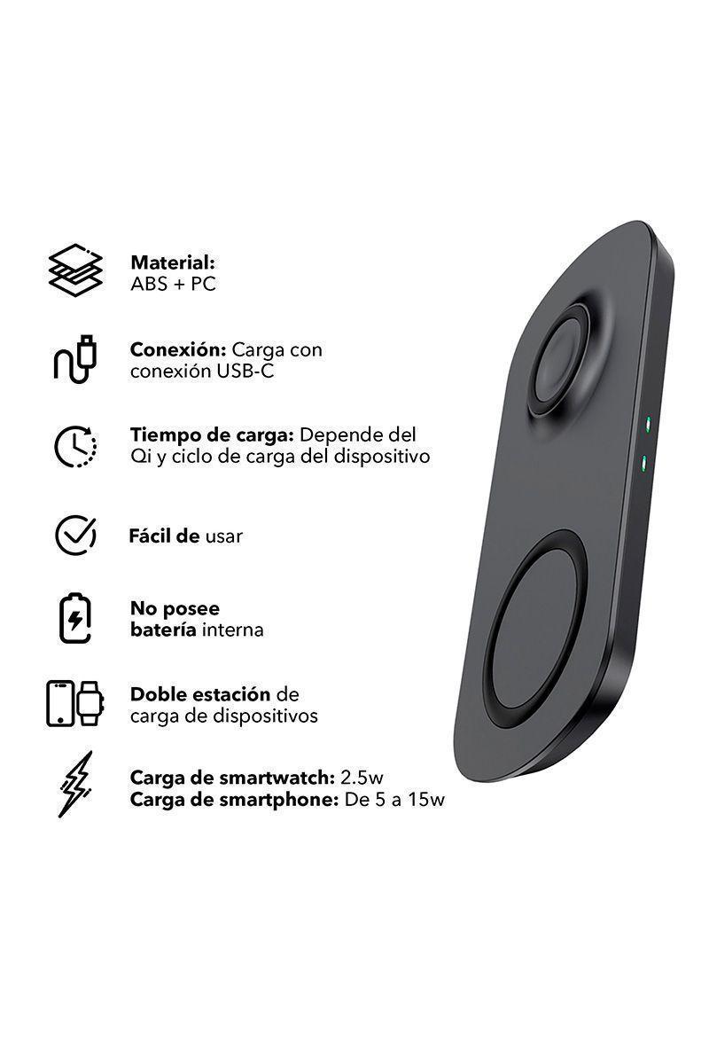 Cargador Inalámbrico 2en1 15W Samsung Apple Huawei-3