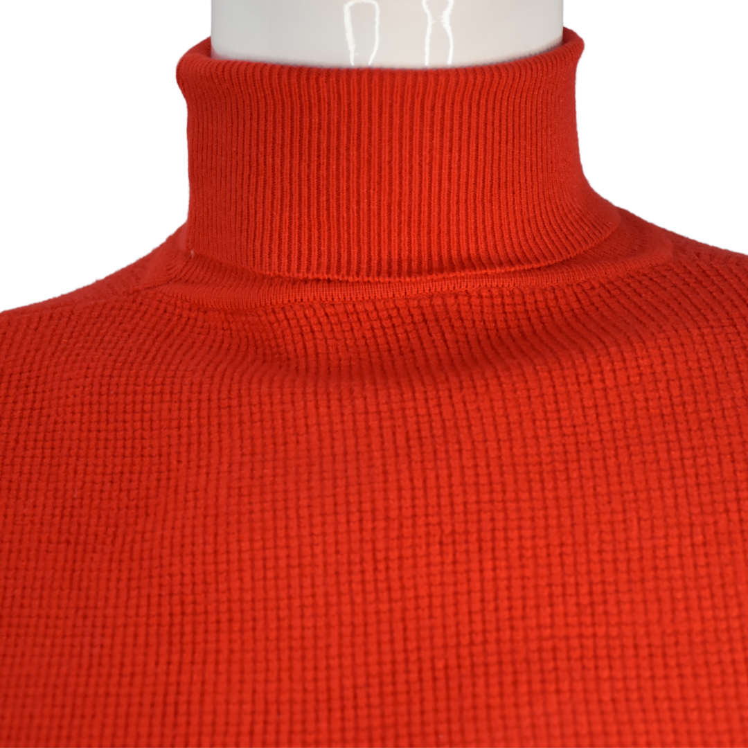 Sweater Hombre Elasticado Cuello Alto Beatle Rojo-2