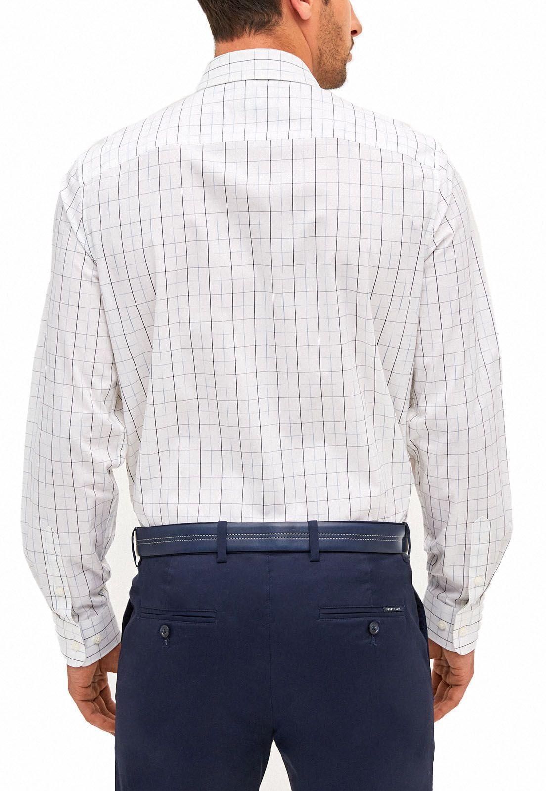 Camisa cuadros con dobby-1