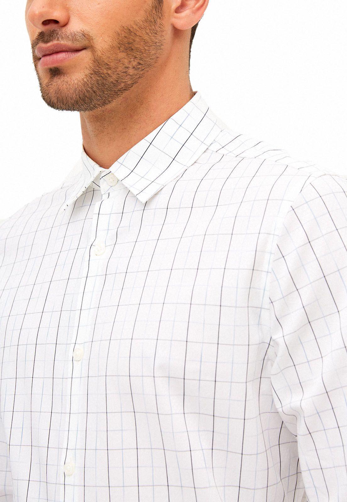 Camisa cuadros con dobby-2