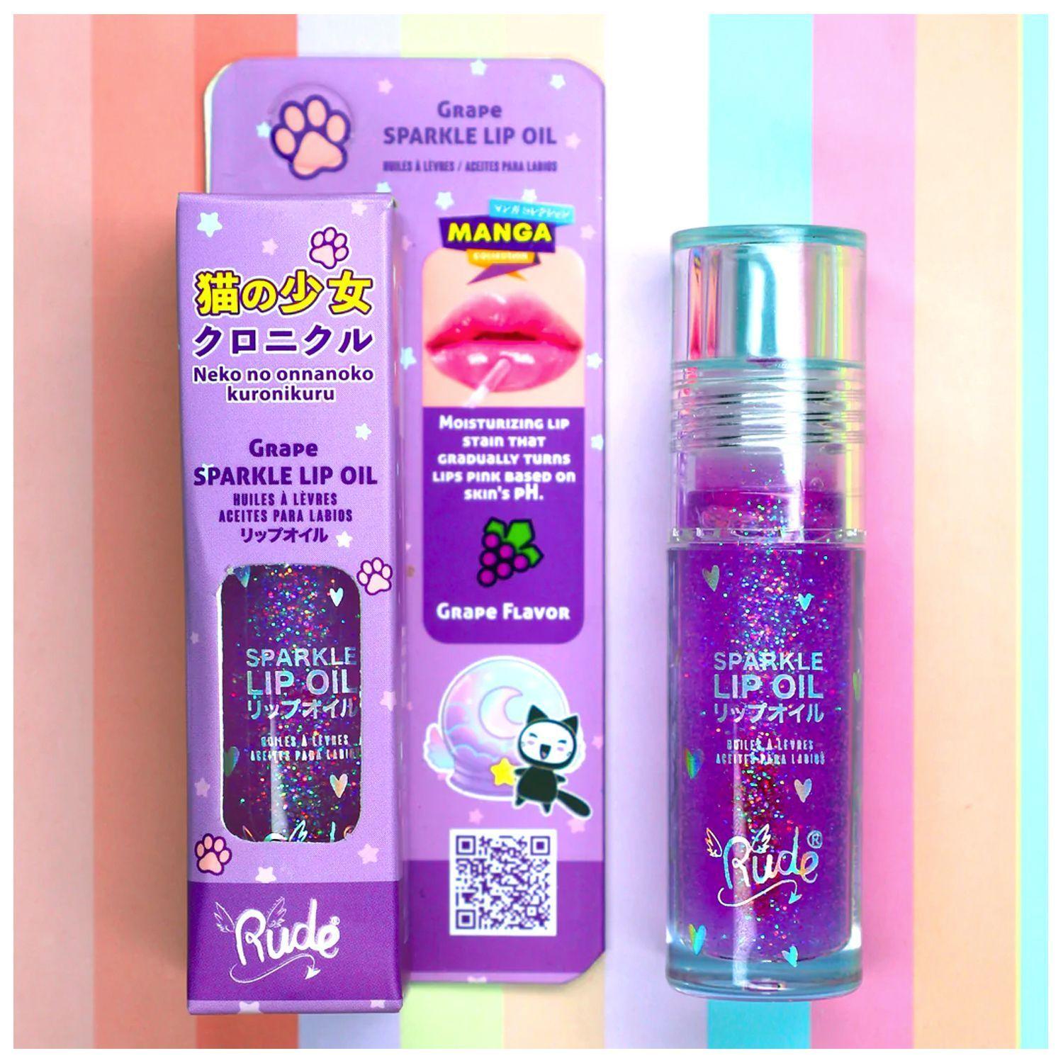 Aceite de Labios Sparkle Colección Manga Uva Rude Cosmetics-4