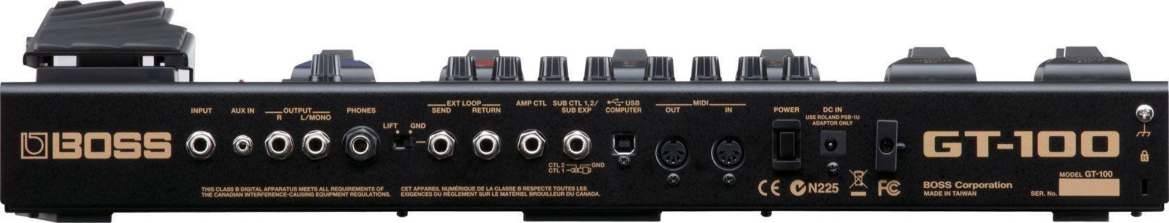 Pedalera multiefecto para guitarra Boss GT-100-1