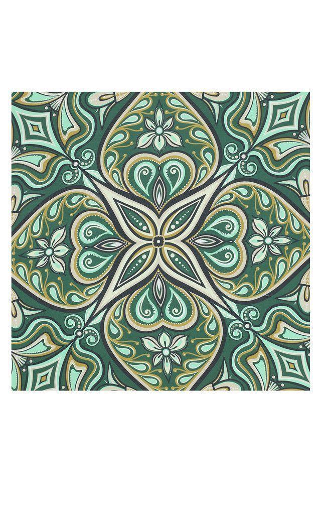 Pañuelo Bandana Mandala Verde Humana-1