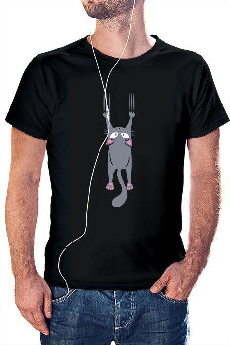Polera Hombre diseño gatito gato D2-0