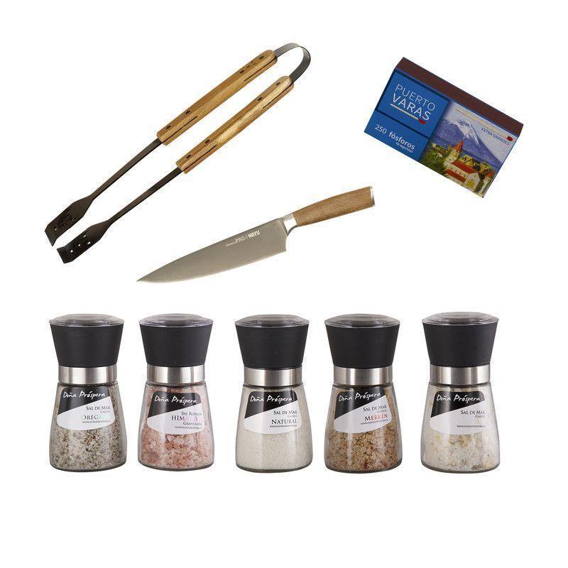 Set Parrillero 172 WAYU + Mix Sales Gourmet 8 Piezas Profesional-0