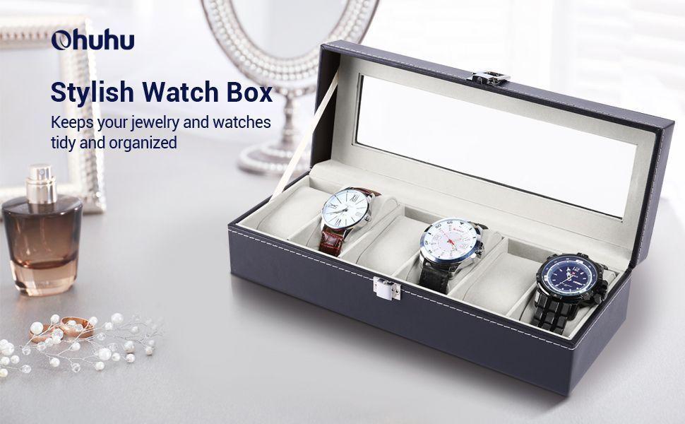 Caja Estuche Para Guardar 6 Relojes Ai81-19