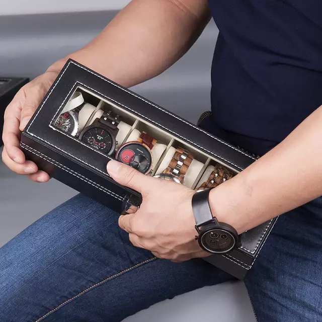 Caja Estuche Para Guardar 6 Relojes Ai81-4