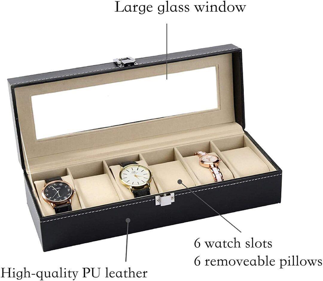Caja Estuche Para Guardar 6 Relojes Ai81-47