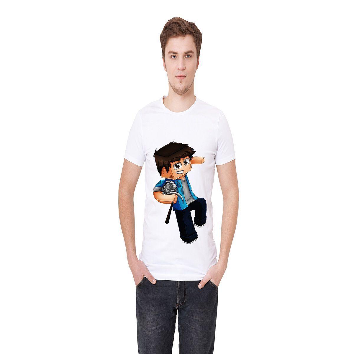 Polera Manga Corta Infantil Minecraft D6-0