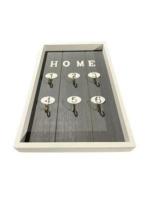 Porta Llave De Madera Cuadro Colgador Decorativo Para Llaves-1
