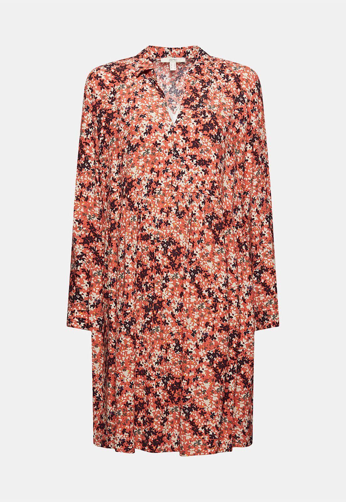 Vestido Mini Manga Larga Estampado Esprit-3