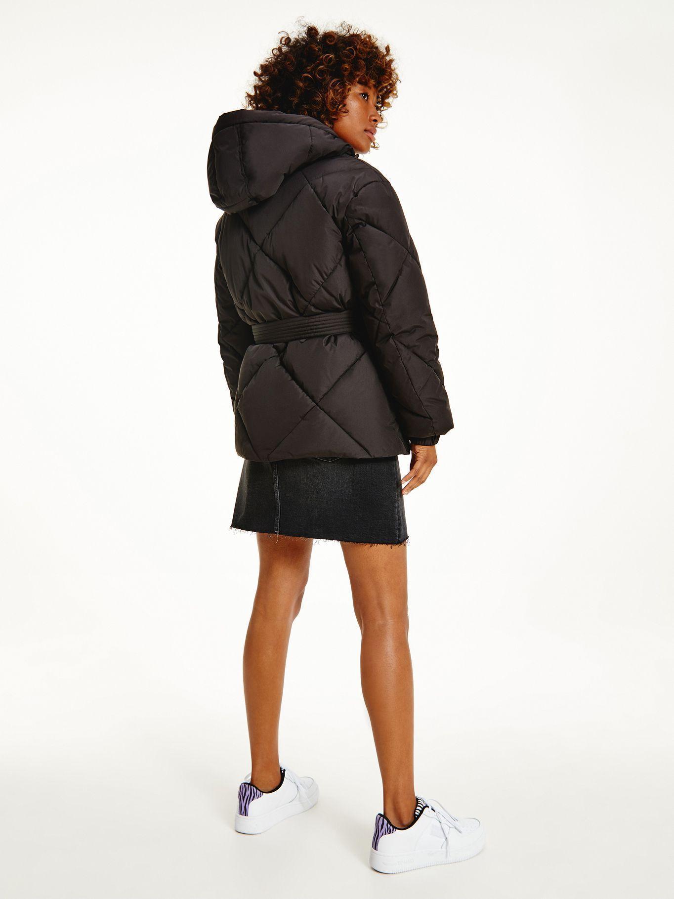Chaqueta Acolchada Belted Negro Tommy Jeans F2-1