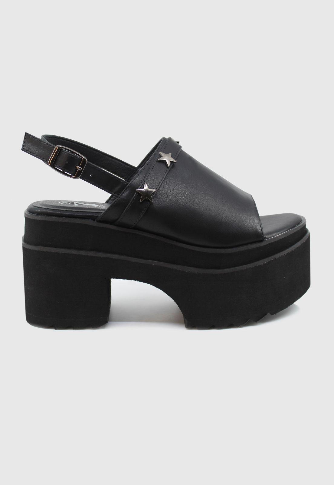Sandalia Tanit negra Stylo Shoes-0