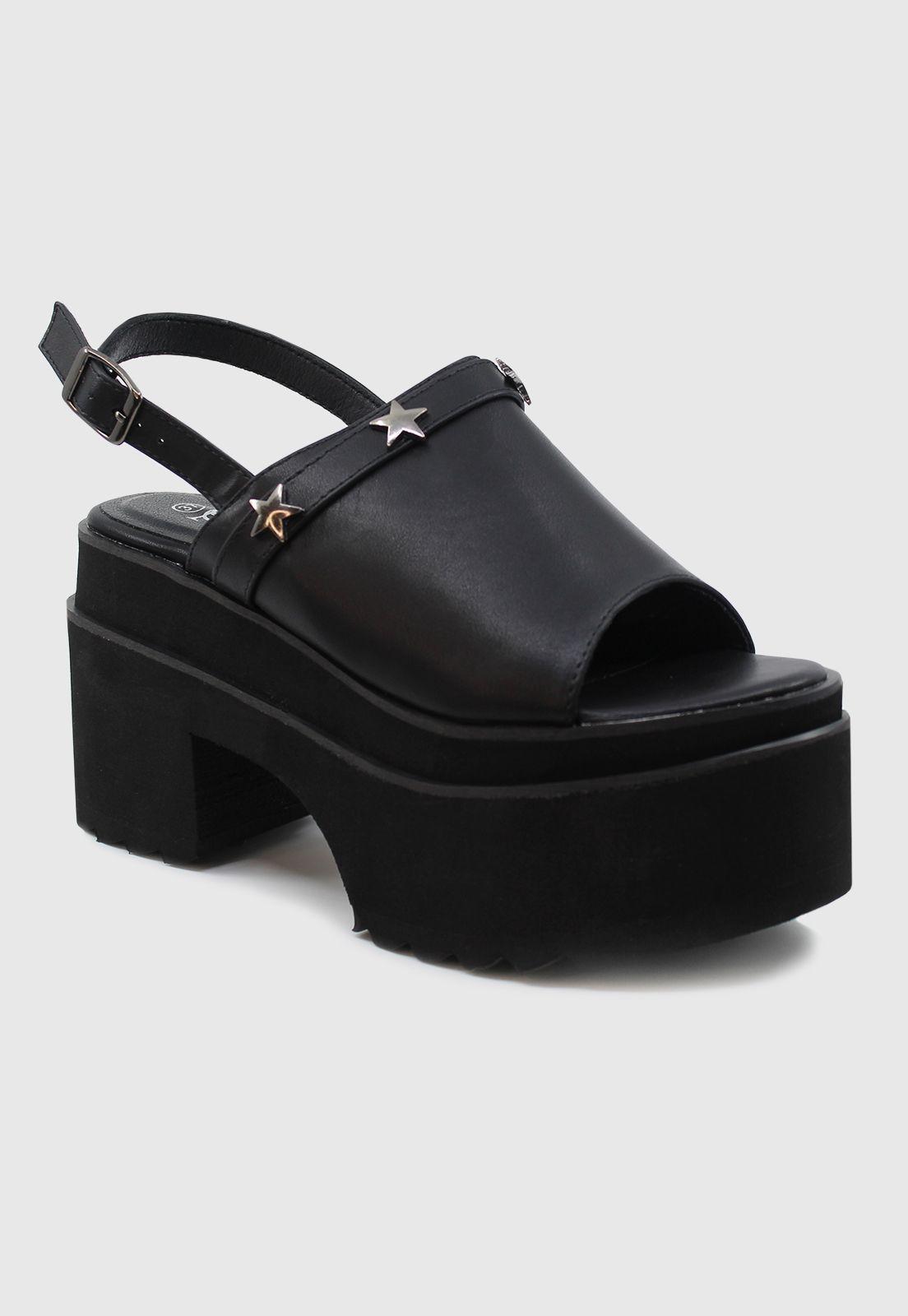 Sandalia Tanit negra Stylo Shoes-1