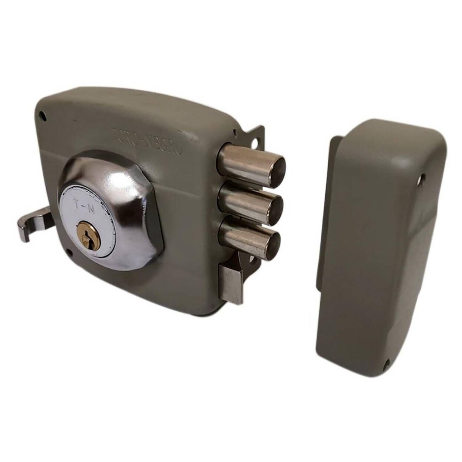 Chapa Cerradura Sobreponer Cerrojo Triple Segurida-0