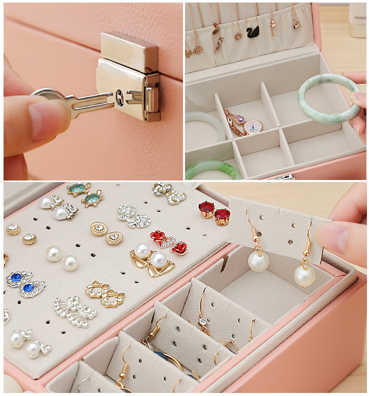 Joyero Caja De Joya Tipo Maleta Organizador Joyas-3